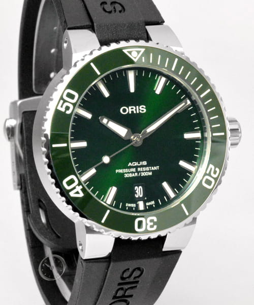 Оригинальные часы Oris Oris Aquis Date 01 733 7732 4157-07 4 21 64FC механические калибр механизма 733 общий вид